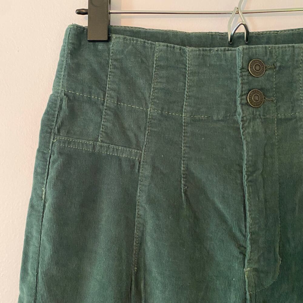 We The Free Green Corduroy Jayde High Waisted Flare Pants Boho Women's size 28 - Picture 4 of 13